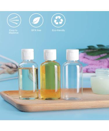 100 Pack 50ML Clear Travel Size Plastic Bottles with Flip Cap - Refillable Toiletry/Cosmetic Containers - Buy Online on GoSupps.com