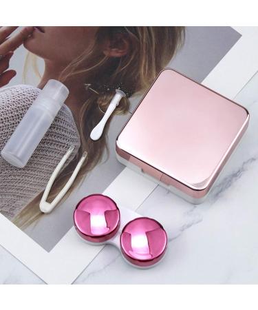 Buy NATUCE 2PCs Contact Lens Container Set - Travel-Friendly with Mirrors - Pink & Rose Gold - Ideal for Home & Travel - Buy Online on GoSupps.com