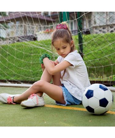 Willbond 20 Pcs Softball Soccer Basketball Hair Scrunchies Set - Satin Elastic Hair Ties for Women & Girls (Soccer Style) - Buy Online on GoSupps.com