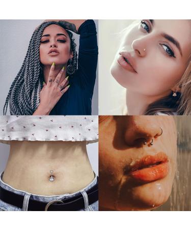 JIESIBAO 100PCS Piercing Kit - 12G 14G 16G Needles & Clamps for Nose Septum Belly Button Lip Tongue Eyebrow Cartilage & More - Professional Piercing Tools - Fast International Shipping - Buy Online on GoSupps.com