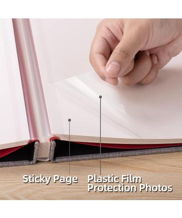 HenPisen Large Photo Album Self Adhesive Scrapbook - 40 Pages Linen Cover DIY Album, Grey - Includes Metallic Pen and Sticker Kit - Buy Online on GoSupps.com