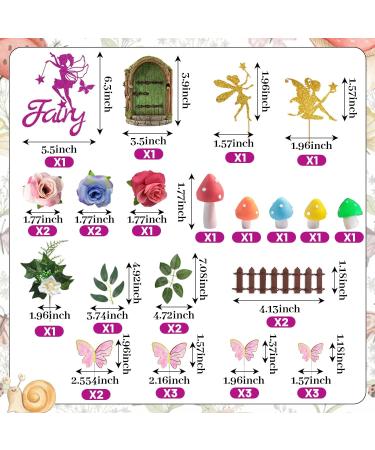 32PCS Fairy Cake Toppers Fairy Cake Decoration Pink Mushroom House Cake Decoration Butterfly Cake Decoration Fairy Garden Topper Fairy Party Supplies Favors for Fairy Birthday Party Baby Shower - Buy Online on GoSupps.com