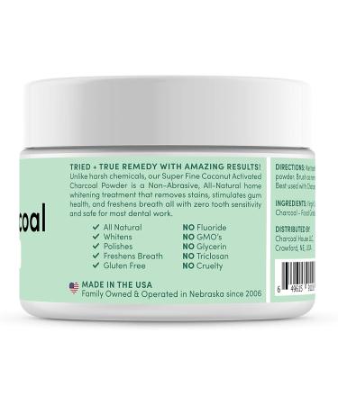 Coconut Shell Activated Charcoal Tooth Powder - Natural Teeth Whitening & Stain Remover | Professional Strength Teeth Whitener for Brighter Smile - Buy Online on GoSupps.com