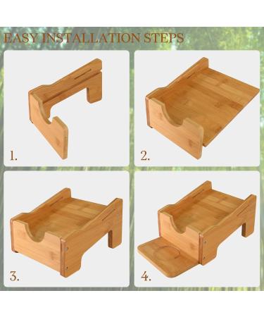 Bamboo Laundry Detergent Holder with Cup Tray - Angled Organizer with Strap for Laundry Room by HTB | Eco-Friendly Storage Solution - Buy Online on GoSupps.com