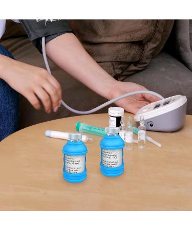 MEDMAX Insulin Via Bottle Protector Case - 2-Pack Silicone Sleeve for 10ML Vials (Short-Blue) - Buy Online on GoSupps.com