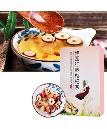 Herbal Tea Bags 15 Count Red Dates Tea Longan and Wolfberry Healthy Herbal Tea Bagand Blood Recuperating Tea for Women 12g Per Pack - Buy Online on GoSupps.com