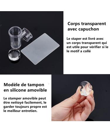 Norhogo Nail Art Stamper & Scraper Set - 2PCs Silicon Nail Stamp for DIY Manicure French Nails and UV Gel/Acrylic Designs - Buy Online on GoSupps.com