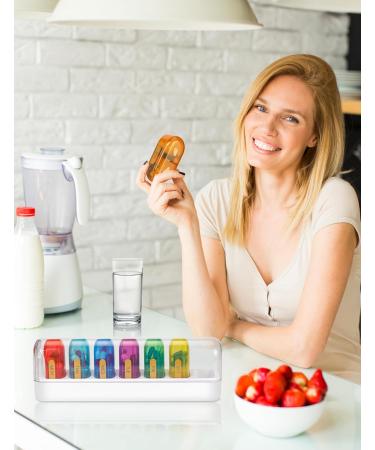 Weekly Pill Organizer - 7 Day Twice Daily Medicine Box for Vitamins Fish Oil & Supplements - BPA Free & Easy to Clean - Buy Online on GoSupps.com