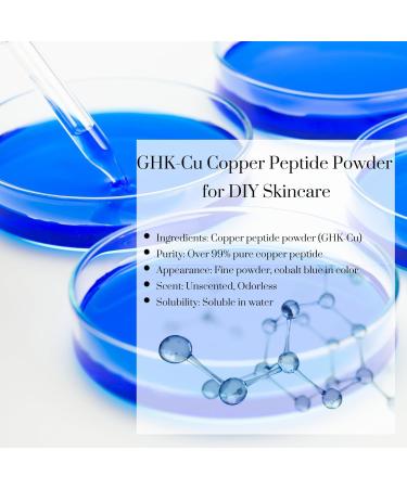 99% GHK-CU Copper Peptide Cosmetic Grade 7 Gram CAS 49557757 Water Soluble Fast Absorption DIY Moisturizer Serum Improve Skin Sagging Reduce Dry Scales - Buy Online on GoSupps.com