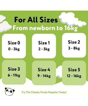 Buy The Cheeky Panda Bamboo Baby Diapers Size 1 (2-5kg) 48 Super Absorbent Sustainable Diapers for Sensitive Skin Up to 12 Hours Leak Protection - Buy Online on GoSupps.com