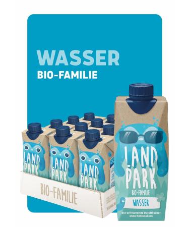 Landpark Organic Family Water 12x0.5L | Sodium-Free Children's Drink | Perfect for Babies & Kids | Carbon Dioxide Free & Organic Packaging - Buy Online on GoSupps.com