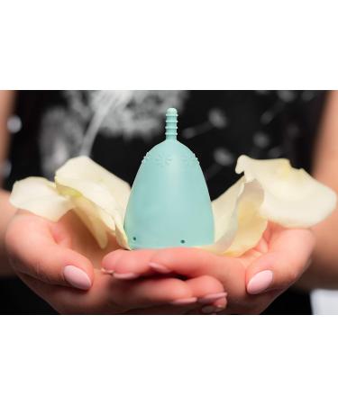 Femacup Menstrual Cup Size M | 100% German Made | BPA-Free Medical Silicone | Odorless | Turquoise | Eco-Friendly Alternative to Tampons - Buy Online on GoSupps.com
