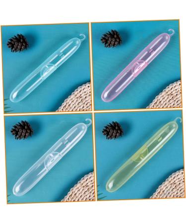 Lalafina 4-Piece Travel Toothbrush Box - High Definition Transparent Protective Cover & Storage Case for Business Trips - Buy Online on GoSupps.com