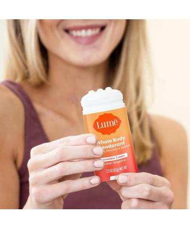 Lume Whole Body Deodorant - Invisible Cream Stick - 72 Hour Odor Control - Aluminum Free Baking Soda Free Skin Safe - 2.2 Ounce (Pack of 2) (Clean Tangerine) Clean Tangerine 2.2 Ounce (Pack of 2) - Buy Online on GoSupps.com