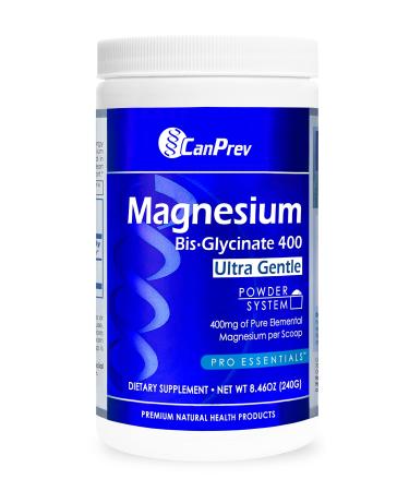 CanPrev - 240g Magnesium Bisglycinate Powder 400mg Ultra Gentle Chelated Complex - 3rd Party Tested Formulated & Made in Canada