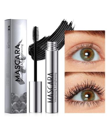 Thickening & Volumizing Mascara Waterproof & Sweatproof Tubing Mascara for Volume and Length Unique Brush Design Clump-Free Application Long-Lasting Curl and Fullness Smooth Fiber Cream Formula