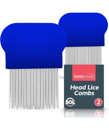 2pk Metal Nit Comb for Headlice Treatment | Kids & Adults | Long Thick Hair | Lice Combs for Effective Nit Removal - Buy Online on GoSupps.com