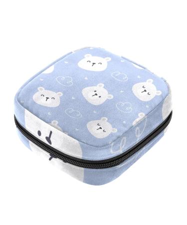 Bear Cloud Love Heart Sanitary Napkin Storage Bag Feminine Product Pouches Portable Period Kit Bag Menstruation First Period Bag for Women Teen Girls Ladies Menstrual Cup Pouch Tampon Bags Color 11