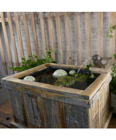 Cast Iron Gargoyle Sparrow with Pump for Mini Pond Decoration | Storm's Gartenzaubereien - Buy Online on GoSupps.com