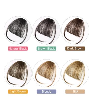 Real Human Hair Clip-in Wispy Bangs with Temples - Brown/Black | Air Bangs Hairpiece for Women - Buy Online on GoSupps.com