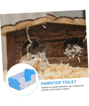 POPETPOP 2 Pcs Hamster Toilet Hamster Small Toilet Small Rat Toilet Guinea Toilet Critters Blue PVC 15x10cmx2pcs Bluex2pcs - Buy Online on GoSupps.com