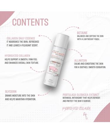 Esfolio Collagen Daily Essence Hydrating & Firming Face Serum Anti-Aging Korean Skincare with Hydrolyzed Collagen Moisturizing for All Skin Types 4.05 FL OZ - Buy Online on GoSupps.com