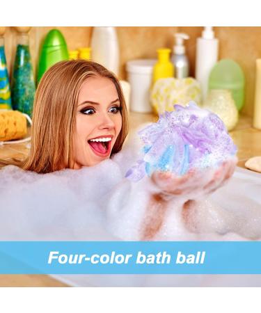 4-Piece Body Scrubber Sponge Set - Exfoliating Loofah Bath Sponges for Peeling & Massage | Ideal for All Skin Types - Buy Online on GoSupps.com