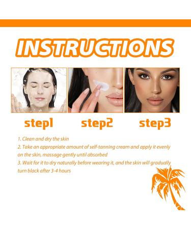 Self Tanning Cream Self Tanning Fluid Self Tanning Cream Face and Body Self Tanning Lotion Instant Tanner For A Delicate and Natural Tanning 60ml - Buy Online on GoSupps.com