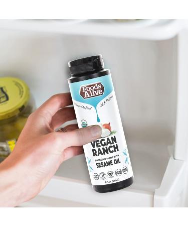 Foods Alive Vegan Ranch Dressing - Organic, Gluten-Free, Sugar-Free, Keto-Friendly | Made with Cold Pressed Sesame Oil | Healthy 8oz Dressing for Keto Meals & Salads - Buy Online on GoSupps.com