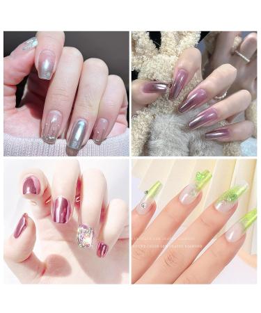 BQAN Chrome Nail Powder Set - 6 Jars Mirror Effect Holographic Titanium Metal Powders in Green, Silver, Pink, Purple | Nail Decoration Kit with Sponge Brushes - Buy Online on GoSupps.com