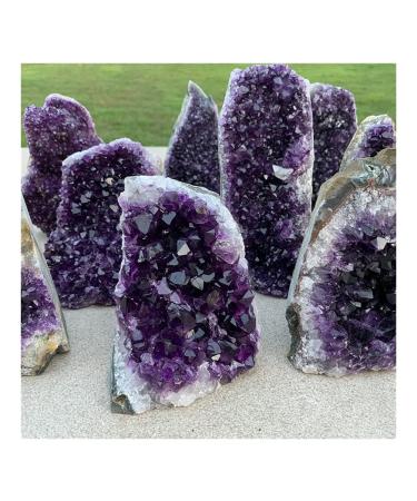 HOT!!!Natural Amethyst Geode Quartz Cluster Crystal Specimen Home Collections (Size : 240-300g)