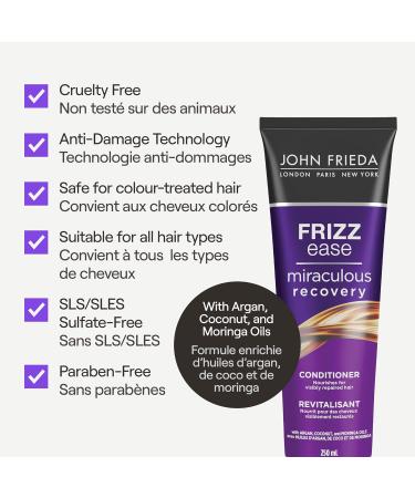 John Frieda Frizz Ease Miraculous Recovery Repairing Shampoo Conditioner & Leave in Conditioner for frizzy & damaged hair (3 Pack) - Buy Online on GoSupps.com
