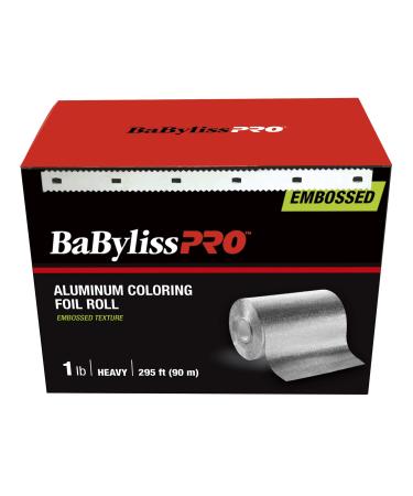BaBylissPRO Aluminum Embossed Coloring Foil Roll Rough Texture Foil Paper for Highlights Colouring Hair Dye in Salon Barber or at Home DIY 1 Pound LB Roll Heavyweight 295 foot Roll