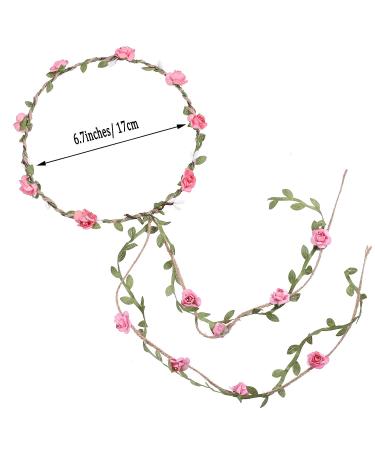 Whaline Floral Wreath Headband 4 Pcs - Bohemian Bride Bridal Headwear for Wedding, Party, Festivals - Hair Accessories (4 Colors) - Buy Online on GoSupps.com