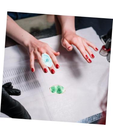 ERINGOGO Palette de Nail Art en R sine 2 Pi ces de Bague Palettes de Manucure Compacte Bleue et Verte Plateau de M lange Vernis Ongles Usage Voyage et Maquillage Polyvalent - Buy Online on GoSupps.com