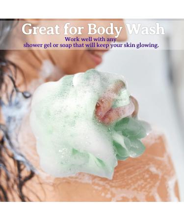 36 Pcs Bulk Shower Loofahs 40g - Soft Bath Sponge Pouf Scrubber for Men and Women - Buy Online on GoSupps.com