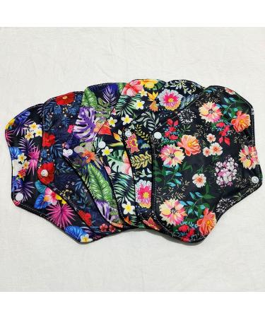10 Pcs Reusable Menstrual Pads Set w/ Wet Bag - Regular Flow Waterproof Mama Cloth Sanitary Napkins (Bamboo Charcoal) - Buy Online on GoSupps.com