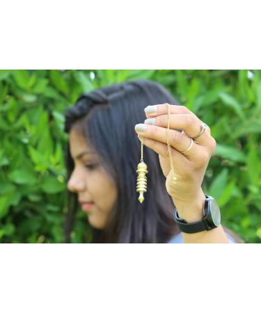 Jet International Top Class Gold Plated Metal Isis Pendulum | 4 Plate Healing Dowsing Rod | A++ Metaphysical Tool for Spiritual Answers - Buy Online on GoSupps.com