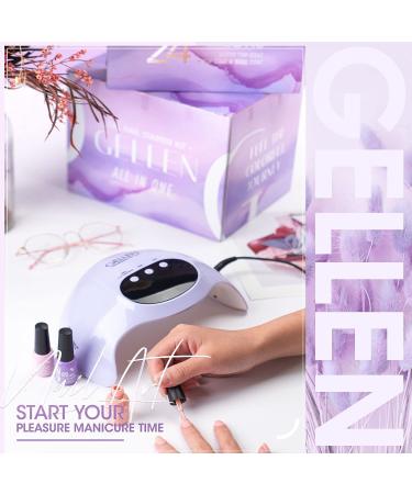 Gellen 24 Colors Gel Nail Kit with UV/LED Light, 72W Nail Dryer, Nail Drill, Base & Top Coat All-In-One Manicure Gift Set for Nail Art Designs, Glitter Starter Set - Fire & Ice - Buy Online on GoSupps.com