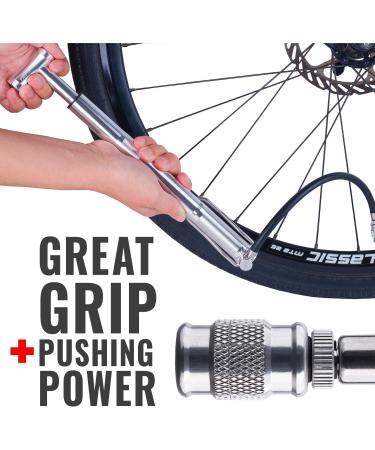 PRO BIKE TOOL Mini Floor Pump - Fast Tire Inflation - Presta & Schrader Valve - High Pressure Pump for Road & Mountain Bikes - Buy Online on GoSupps.com