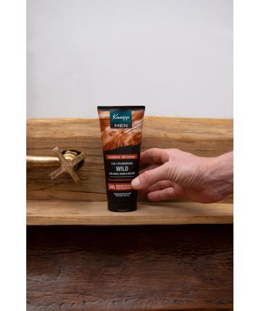  Kneipp Kneipp MEN Wild 3-in-1 Shower Gel - Sandalwood and Organic Green Tea - For skin hair and face - Improves skin feel - 200 ml - Buy Online on GoSupps.com