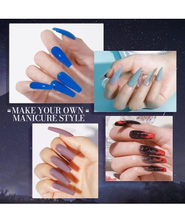 Nailwind UV Gel Nail Polish Set - 10 Color Gray Blue Black Glitter Soak Off Shellac Nails - Durable UV LED 8ml - Buy Online on GoSupps.com