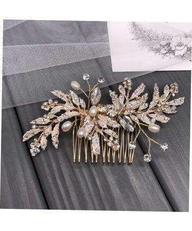 Didiseaon Pearl Hair Barrettes Decorative Hair Combs Crystal Decor Crystals Decor Wedding Crystal Hair Comb Rhinestone Headpiece Crystal Flower Comb Hair Accessories Bride Alloy - Buy Online on GoSupps.com
