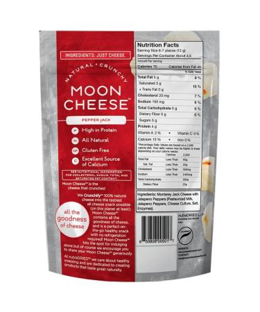 Moon Cheese Pepper Jack - 100% Natural Cheese Snack - 2 oz (12 Pack) | Healthy On-the-Go Snack - Buy Online on GoSupps.com