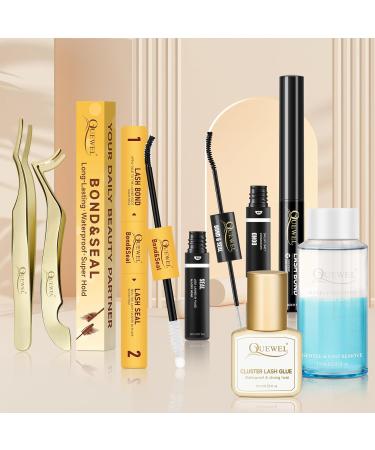 QUEWEL Waterproof Eyelash Glue | Strong Adhesive for Home Use | Improved Brush Head | 1 Pack (5ml) - Buy Online on GoSupps.com