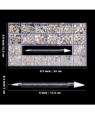 600 Clear Diamonds + 2500 Flat Rhinestones Kit for Nail, Shoes, Clothes, Jewels - DIY Nail Art Decorations - Buy Online on GoSupps.com