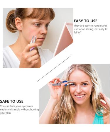 Fomiyes 8-Piece Stainless Steel Eyebrow Clip Set - Sloping & Pointed Tweezers for Makeup & Eyelash Extensions - Rustproof & Durable - Buy Online on GoSupps.com