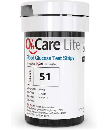 OhCare Lite Blood Glucose Test Strips (50pcs) for OhCare Lite Monitor - Affordable Diabetic Supplies - Buy Online on GoSupps.com
