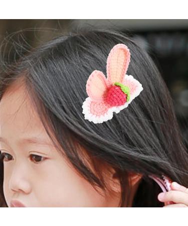 Holibanna Handmade Crochet Hair Accessories Bunny Ear Hair Clip Woolen Knitting Hair Clip Girls Hair Accessory Woolen Knitting Hair Clamp Barrettes Bunny Rabbit Ears Theme Hair Clips - Buy Online on GoSupps.com