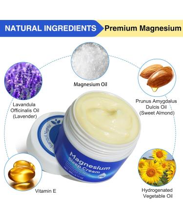 Lot de 2 cr mes de sommeil apaisantes au magn sium pour la peau les muscles et le corps soulage les jambes agit es | Relaxant musculaire pour les crampes et les douleurs soutien naturel du sommeil - Buy Online on GoSupps.com